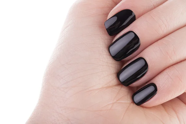 Zwarte nagellak. — Stockfoto