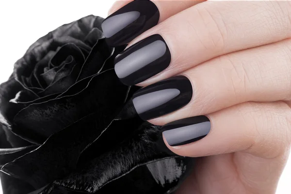 Very balack nails — Stock Photo, Image