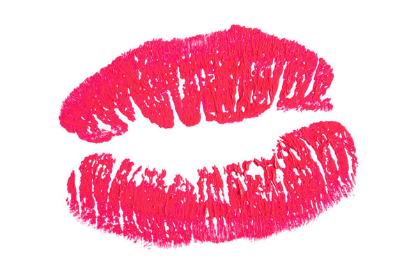 Красные губы на белом фоне
.