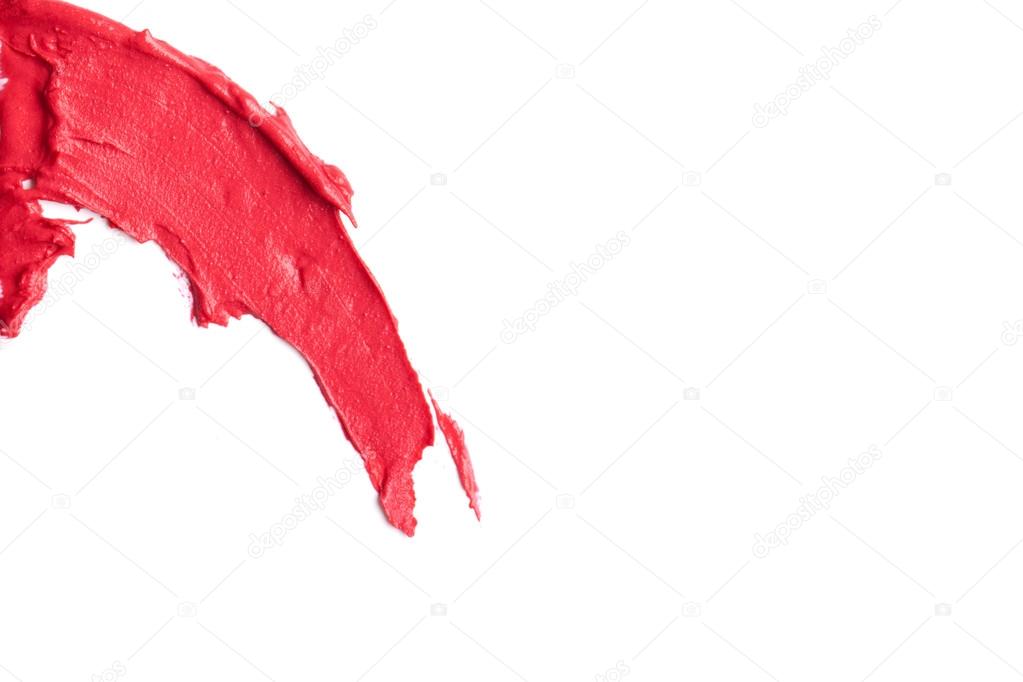 A sample of red makeup.