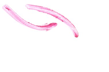 Beyaz zemin üzerine kırmızı örnek makyaj.