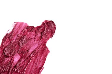 Beyaz zemin üzerine kırmızı örnek makyaj.