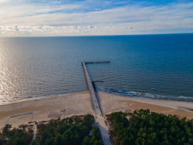 Palanga Köprüsü 'nün deniz manzarası. 