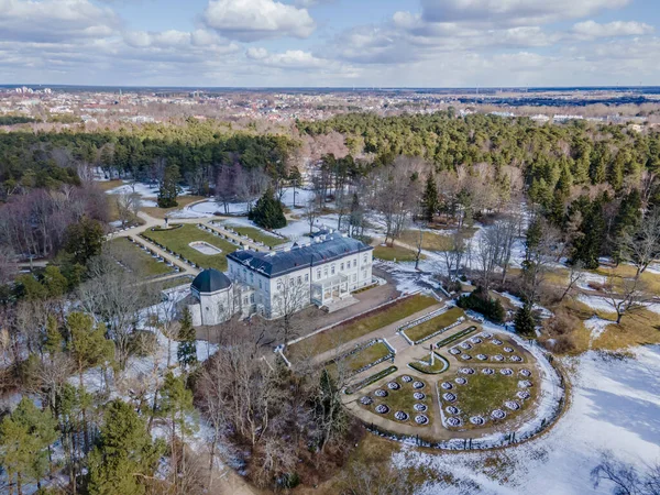 Vue aérienne d'hiver du parc de villégiature de Palanga — Photo