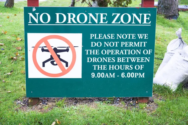 No hay señal de zona de drones en la zona turística Escocia — Foto de Stock