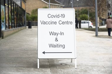 Glasgow, İskoçya, İngiltere, 14 Şubat 2021, NHS Covid-19 aşı merkezi aşı üretmeye başlıyor 