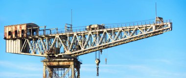 Tarihi Clydebank Glasgow İskoçya 'da gemi yapımı vinci