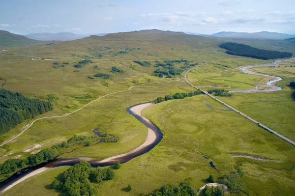 Batı Highland Yolu yürüyüş yolu ve Buachaille Etive Mor İskoçya