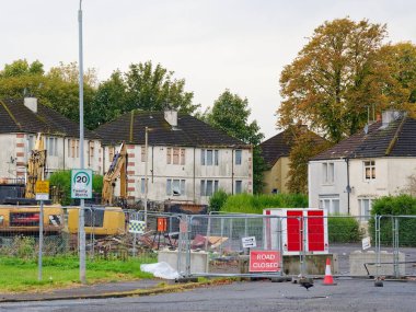 Paisley UK 'deki fakir konut alanındaki apartman daireleri