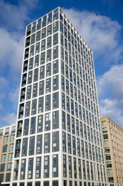 Glasgow İngiltere 'deki modern yükseliş öğrenci evleri.