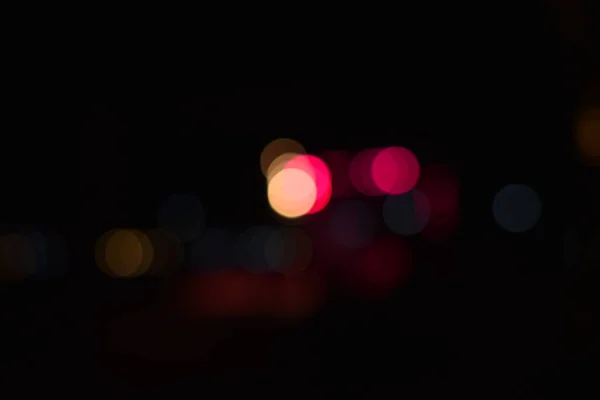 Abstract Defocused Bokeh Area Night Light Background — Stock Photo, Image