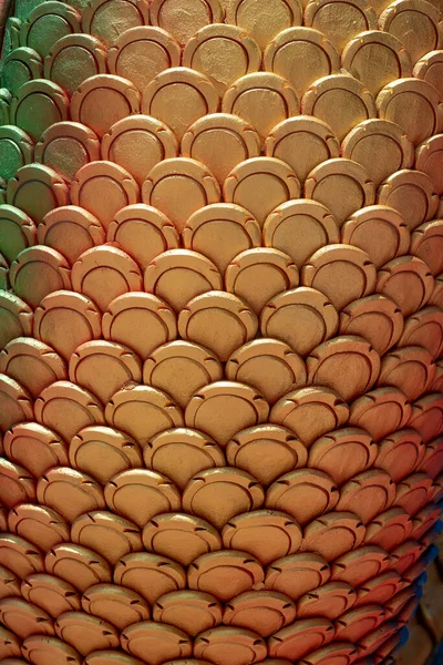 Tayland desenli yakın çekim Naga veya yılan heykeli, Budist, Tayland tapınağı