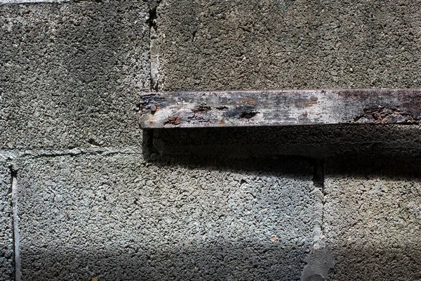 Ombra Legno Vecchio Grigio Mattone Muro Close Texture Sfondo Indossato — Foto Stock
