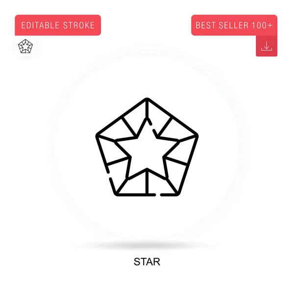 Icono Vector Plano Estrella Ilustraciones Metáforas Conceptuales Aisladas Vectoriales — Vector de stock