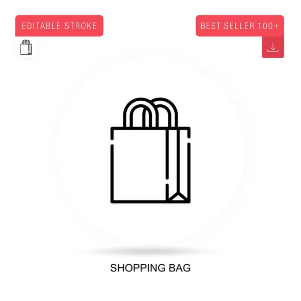 购物袋平面矢量图标 矢量孤立概念隐喻图解 — 图库矢量图片