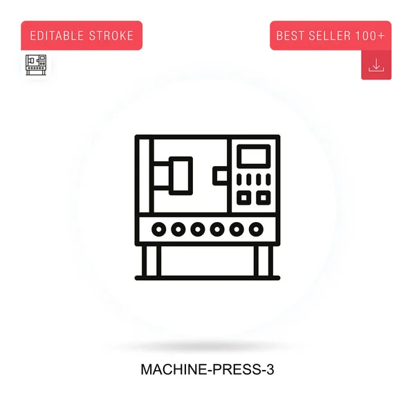 Плоская Векторная Иконка Машины Пресс Векторно Изолированные Метафорные Иллюстрации Концепции — стоковый вектор