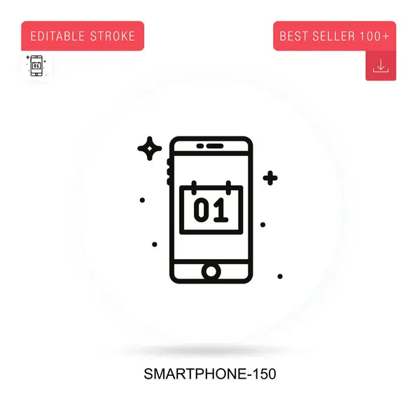Smartphone 150 Płaski Wektor Ikona Izolowane Ilustracje Pojęciowe Wektora — Wektor stockowy