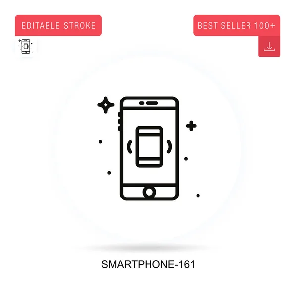 Smartphone 161 Płaski Wektor Ikona Izolowane Ilustracje Pojęciowe Wektora — Wektor stockowy