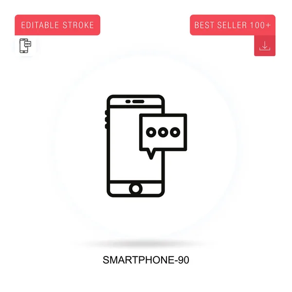 Smartphone Płaska Ikona Wektora Izolowane Ilustracje Pojęciowe Wektora — Wektor stockowy