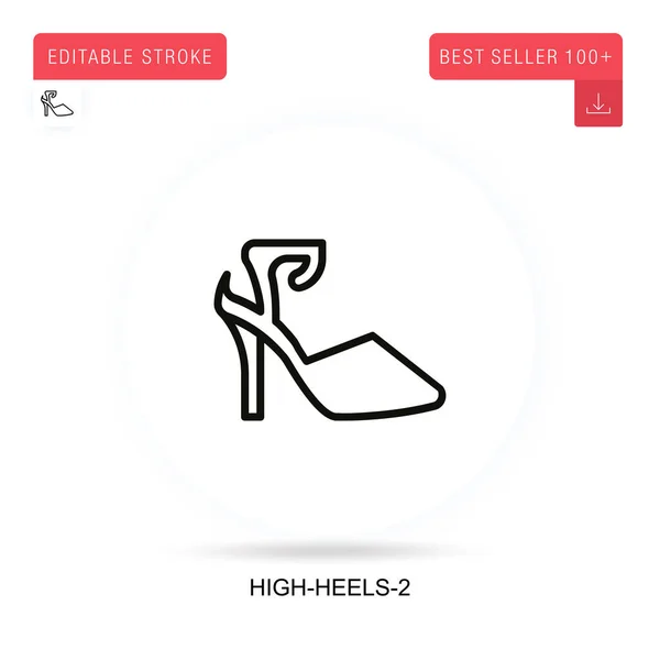 High Heels Flach Vektor Symbol Vektor Isolierte Konzeptmetapher Illustrationen — Stockvektor