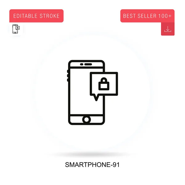 Smartphone Icono Vector Plano Ilustraciones Metáforas Conceptuales Aisladas Vectoriales — Vector de stock