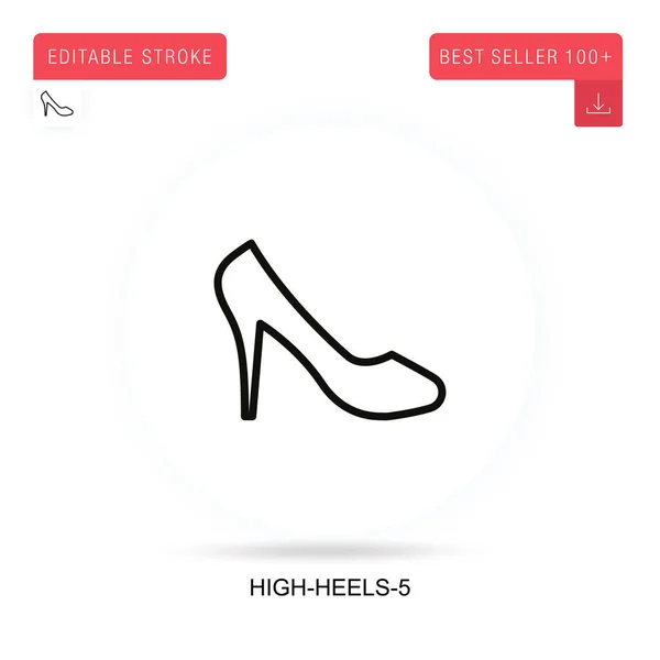 High Heels Flach Vektor Symbol Vektor Isolierte Konzeptmetapher Illustrationen — Stockvektor