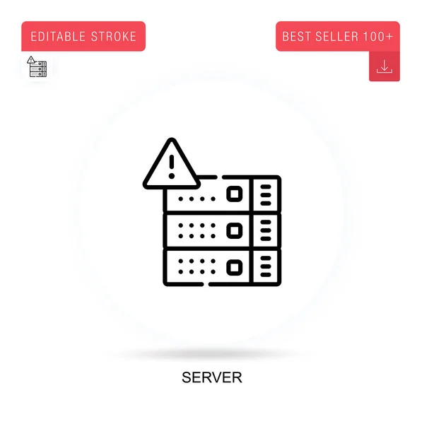 Значок Плоского Вектора Сервера Векторно Изолированные Метафорные Иллюстрации Концепции — стоковый вектор
