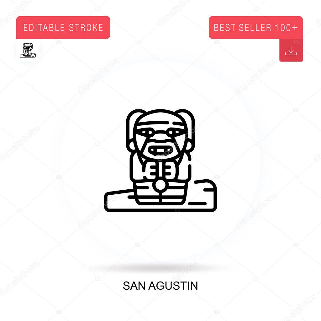 San agustin flat vector icon. Vector isolated concept metaphor illustrations.