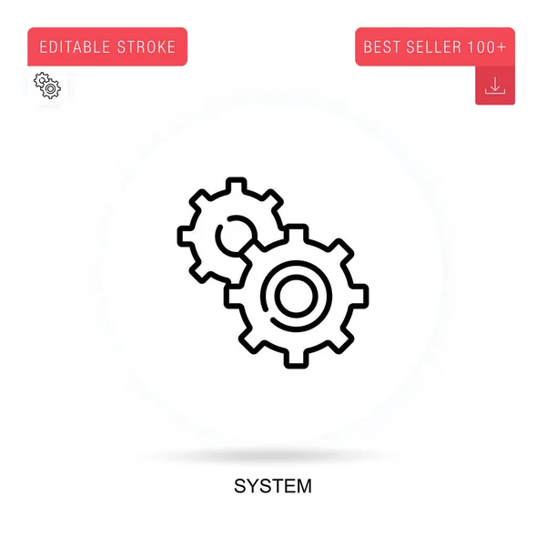 Systeem Vlakke Vector Icoon Vector Geïsoleerde Concept Metafoor Illustraties — Stockvector