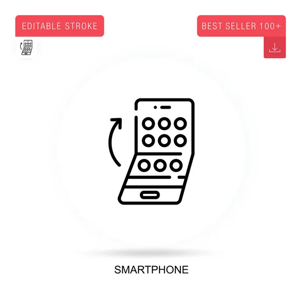 Smartfon Płaski Wektor Ikona Izolowane Ilustracje Pojęciowe Wektora — Wektor stockowy