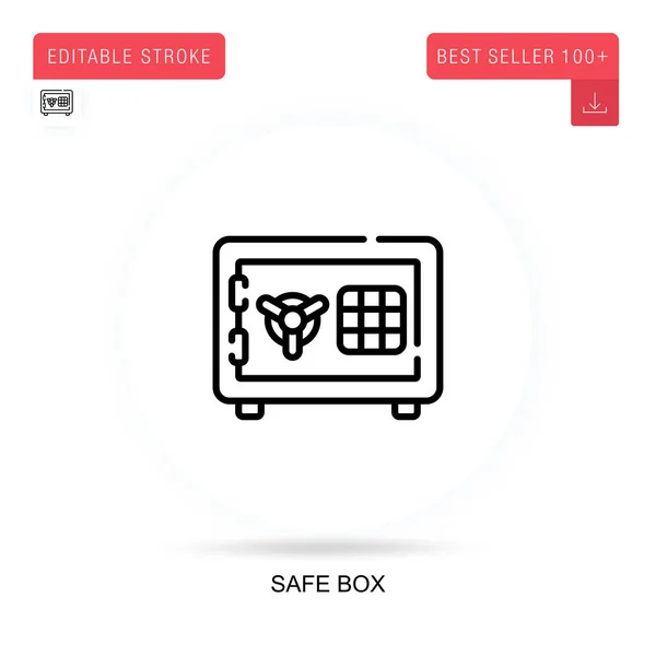 Safe Box Flache Vektor Symbol Vektor Isolierte Konzeptmetapher Illustrationen — Stockvektor