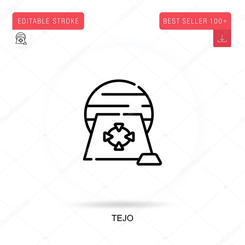 Tejo flat vector icon. Vector isolated concept metaphor illustrations.