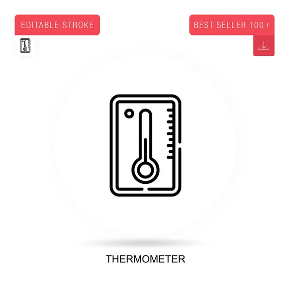 Значок Плоского Вектора Термометра Векторно Изолированные Метафорные Иллюстрации Концепции — стоковый вектор