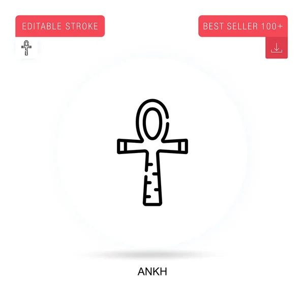 Ankh Icono Vector Plano Ilustraciones Metáforas Conceptuales Aisladas Vectoriales — Archivo Imágenes Vectoriales