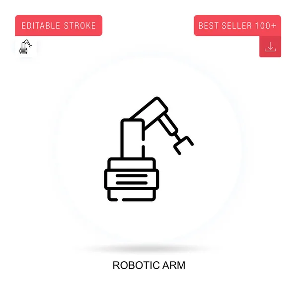 Ikon Vektor Datar Lengan Robotik Ilustrasi Konsep Metafora Terisolasi Vektor - Stok Vektor