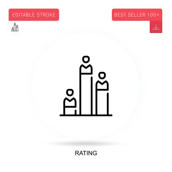 Penilaian Ikon Vektor Datar Ilustrasi Konsep Metafora Terisolasi Vektor - Stok Vektor