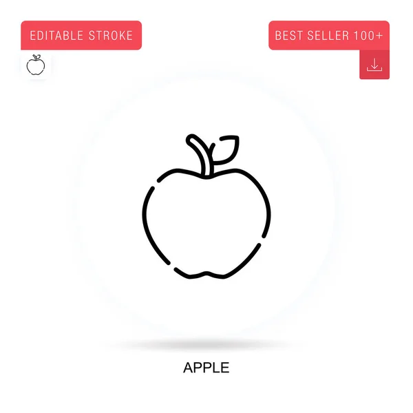 Icône Vectorielle Plate Apple Illustrations Vectorielles Métaphore Concept Isolé — Image vectorielle