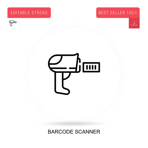 Barcode Scanner Flaches Vektorsymbol Vektor Isolierte Konzeptmetapher Illustrationen — Stockvektor