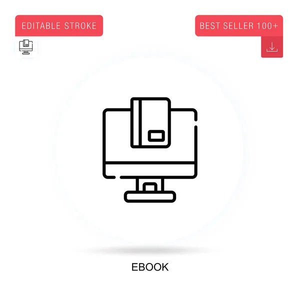 Ebook Icono Vector Plano Ilustraciones Metáforas Conceptuales Aisladas Vectoriales — Vector de stock