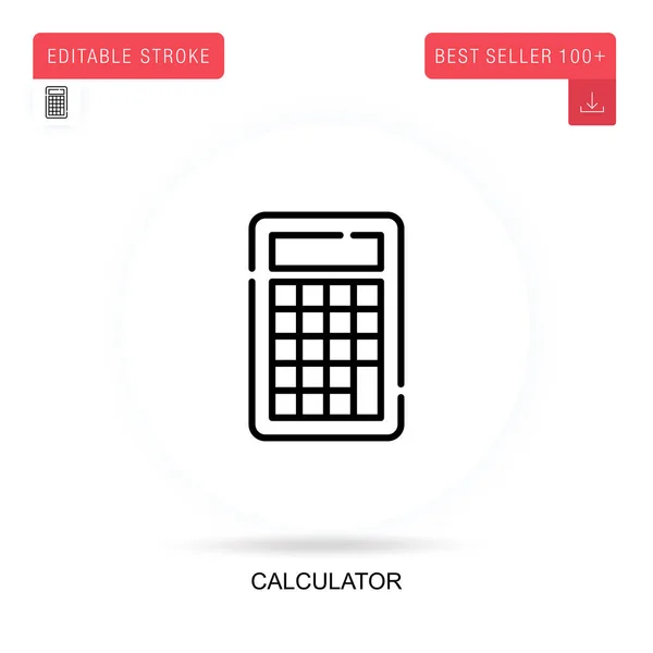Значок Плоского Вектора Калькулятора Векторно Изолированные Метафорные Иллюстрации Концепции — стоковый вектор