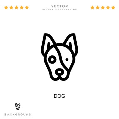 Köpek ikonu. Dijital bozulma koleksiyonundan basit bir element. Şablonlar, bilgi grafikleri ve daha fazlası için Satır Köpeği simgesi