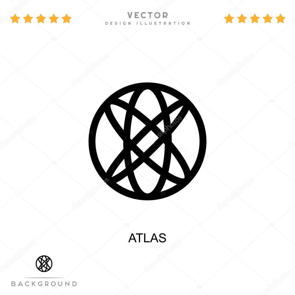 Atlas icon. Simple element from digital disruption collection. Line Atlas icon for templates, infographics and more