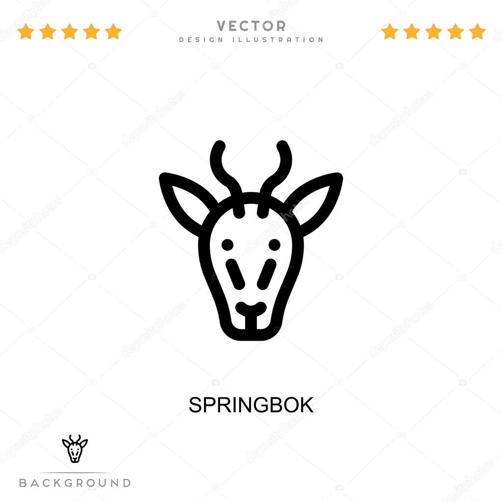 Springbok icon. Simple element from digital disruption collection. Line Springbok icon for templates, infographics and more