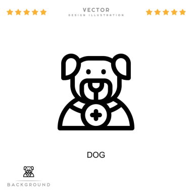 Köpek ikonu. Dijital bozulma koleksiyonundan basit bir element. Şablonlar, bilgi grafikleri ve daha fazlası için Satır Köpeği simgesi