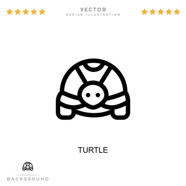 Kaplumbağa ikonu. Dijital bozulma koleksiyonundan basit bir element. Şablonlar, bilgi grafikleri ve daha fazlası için çizgi kaplumbağa simgesi