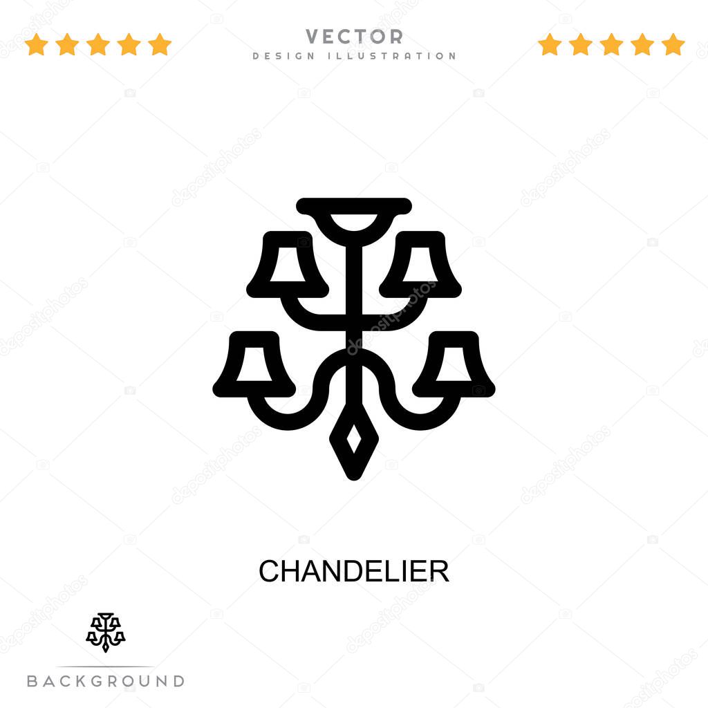 Chandelier icon. Simple element from digital disruption collection. Line Chandelier icon for templates, infographics and more