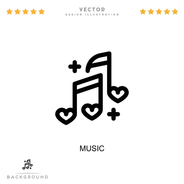 Музыкальный Символ Простой Элемент Коллекции Цифровых Сбоев Иконка Line Music — стоковый вектор