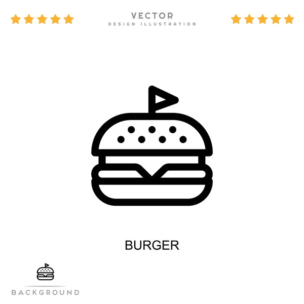 Burger Ikone Einfaches Element Aus Der Sammlung Digitaler Störungen Line — Stockvektor