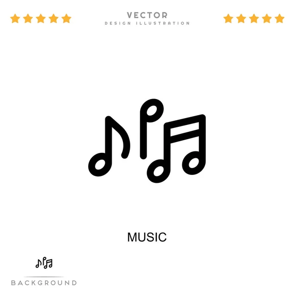 Ícone Musical Elemento Simples Coleção Interrupção Digital Ícone Música Linha — Vetor de Stock