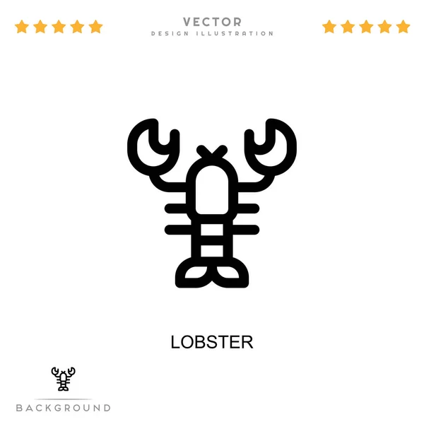 Lobster icon. Simple element from digital disruption collection. Line Lobster icon for templates, infographics and more — Stock Illustration Lobster Icon Simple Element Digital Disruption Collection Line Lobster Icon Royalty Free Stock Illustrations
